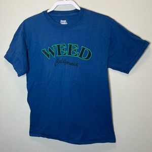 Weed California Graphic Hanes Beefy Tee Mens Size Medium